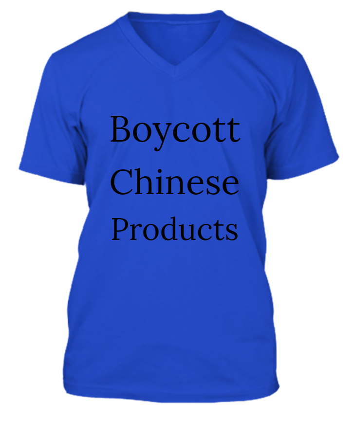 Boycott Chinese product men's T shirt - Front