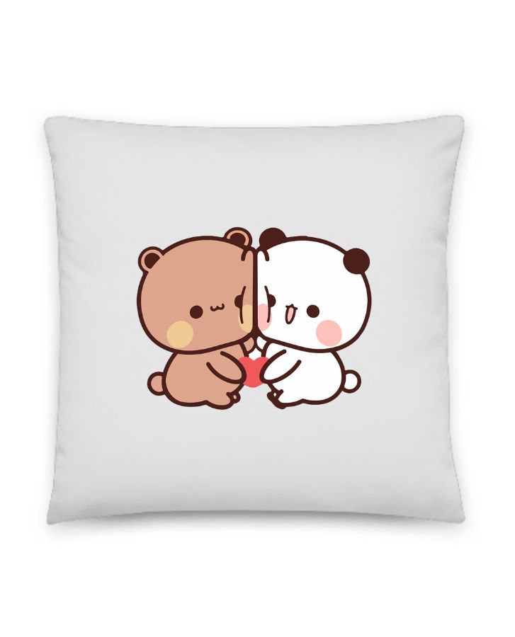 Bubu and Dudu Bears Couples Hug love Pillow - Front