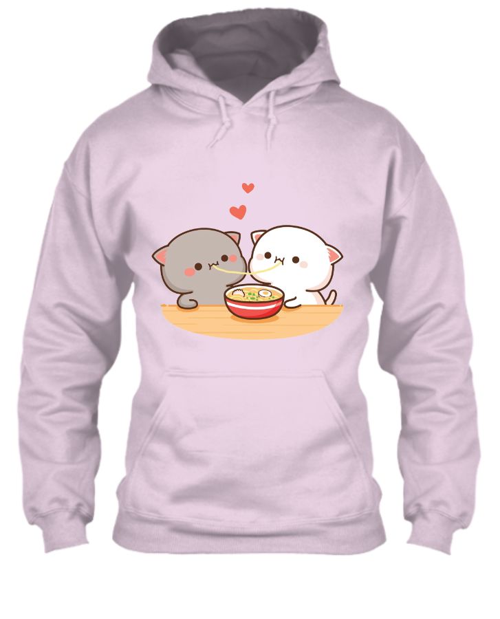 Bubu and Dudu Bears Eating Couple Hoodie - Lavender - Front