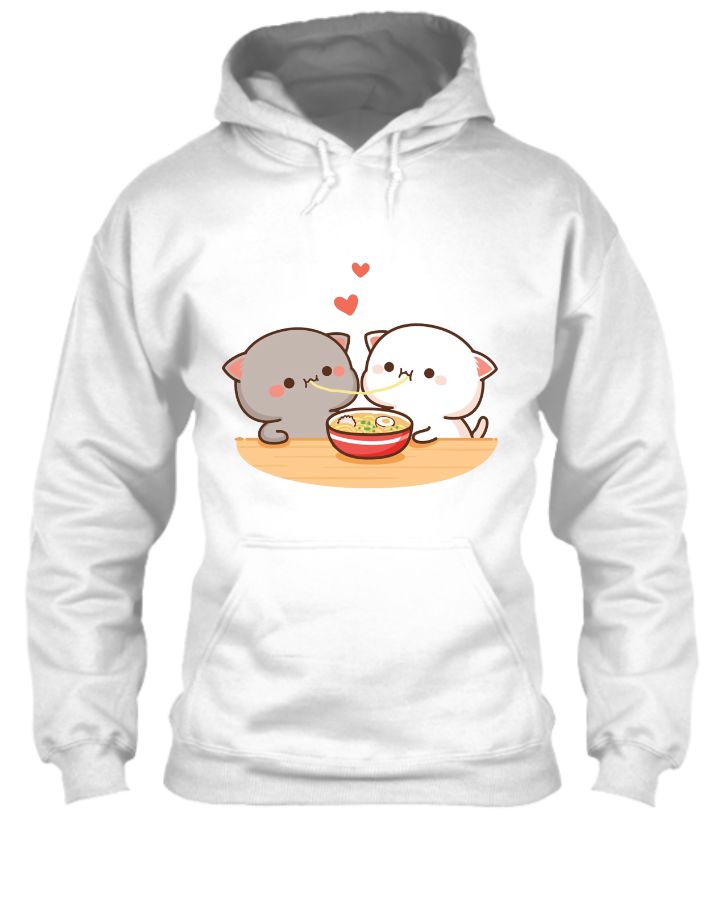 Bubu and Dudu Bears Eating Couples Hoodie - White - Front