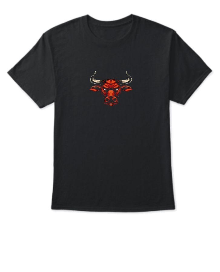 Bulls theme Unisex half sleeve T-shirt  - Front