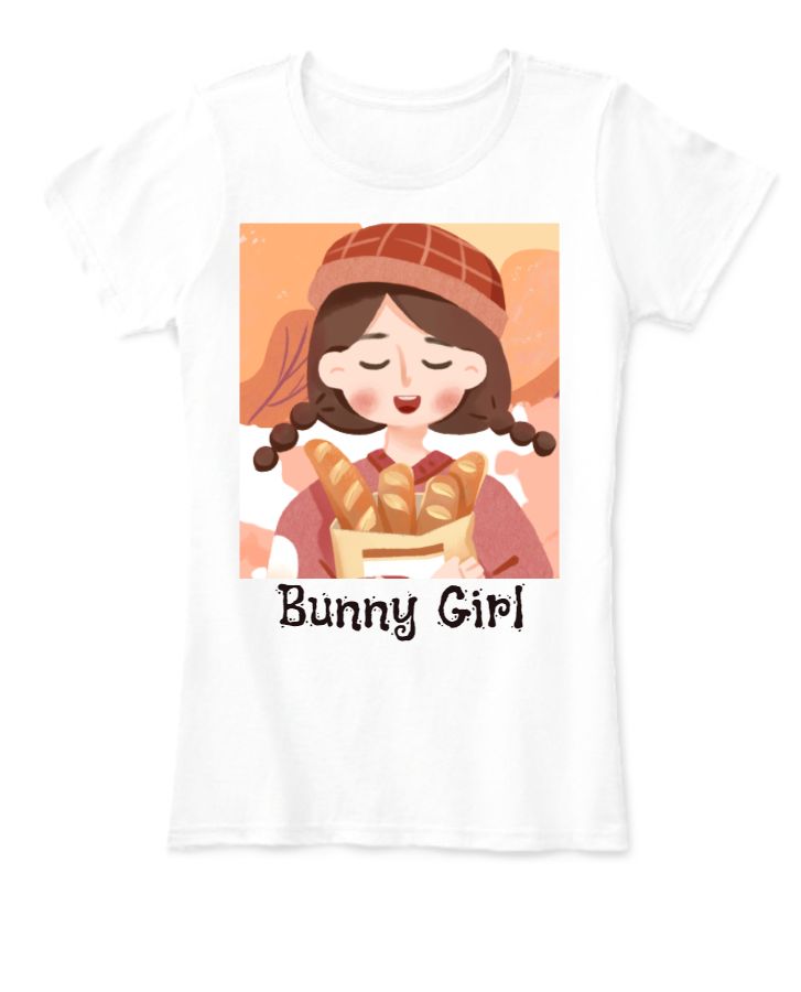 Bunny chubby girl t-shirt | Half sleeve t-shirt design - Front