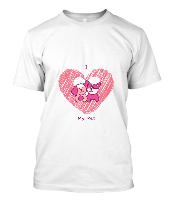 CAT I LOVE MY PET PINK LOVER T-SHIRT - Front