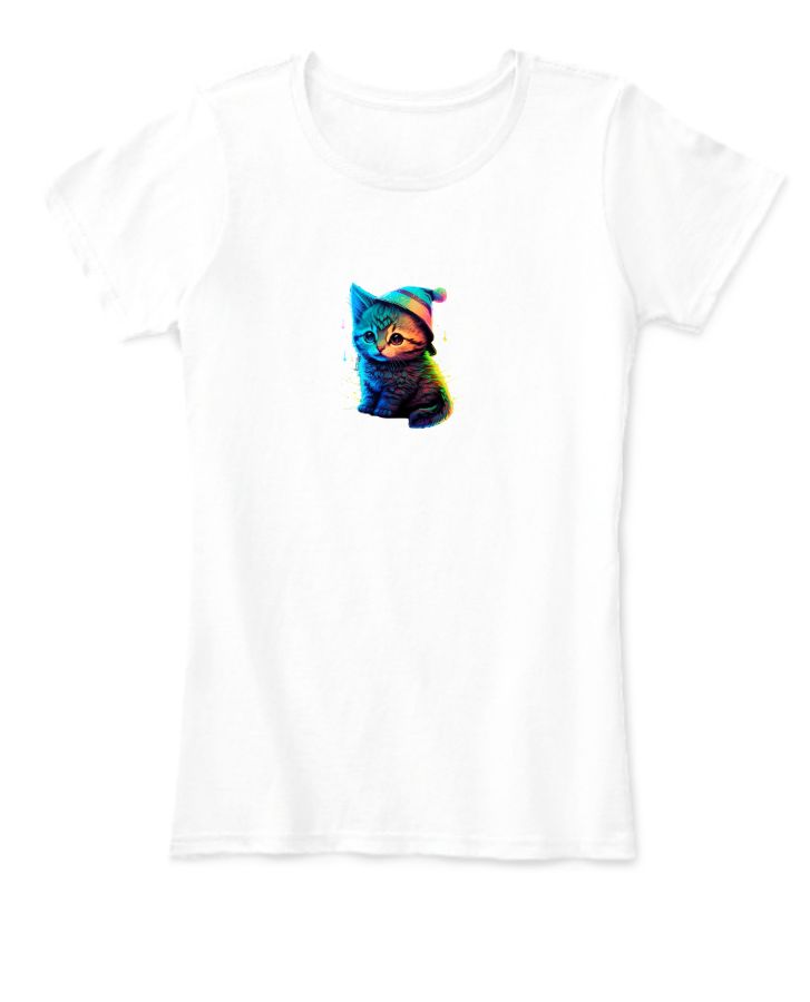 CAT PRINT |WOMEN T-SHIRT |HALF SLEEVE - Front