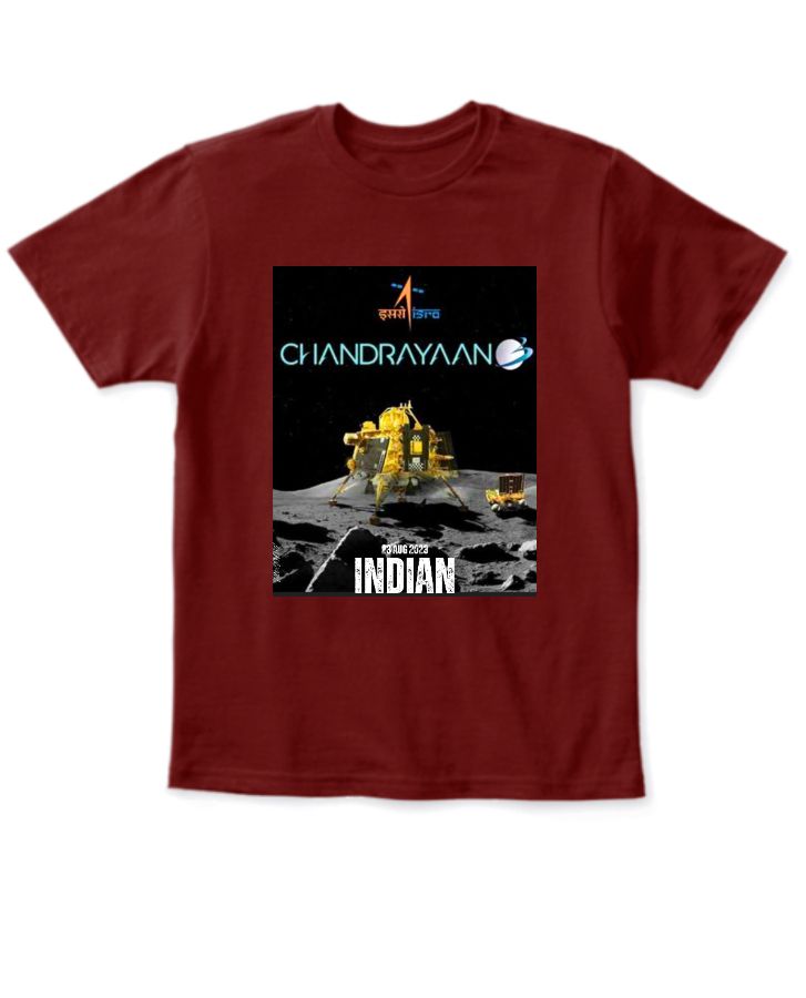 CHANDRAYAAN 3 ISRO DESIGN | KID'S HALF SLEEVE DESIGN T-SHIRTS . - Front