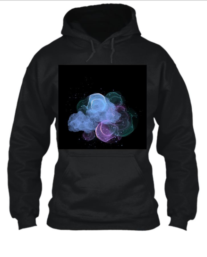 COSMIC FLOWER PRINT HOODIE - Front