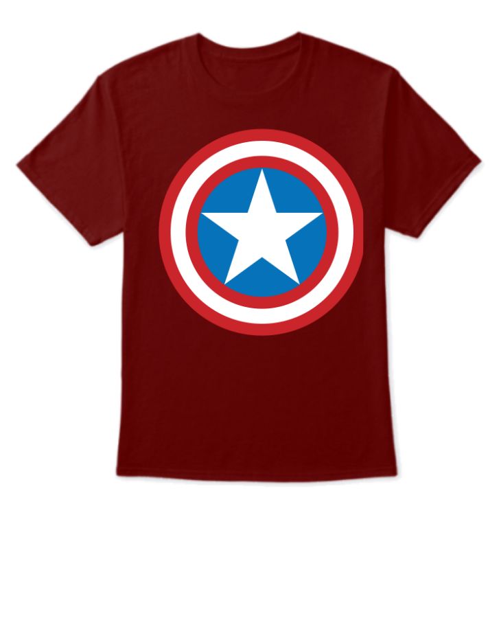 Captain America  design t shirt  - Front