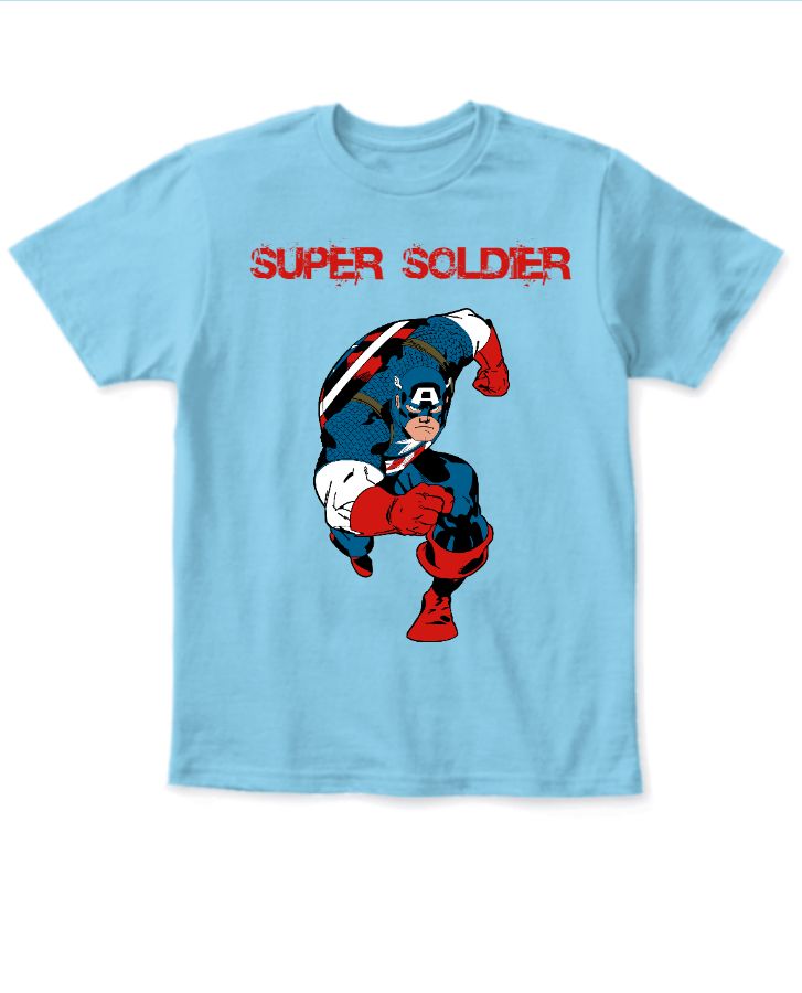 Captain America Super Soldier | Kid's Half Sleeve T-Shirt - Front