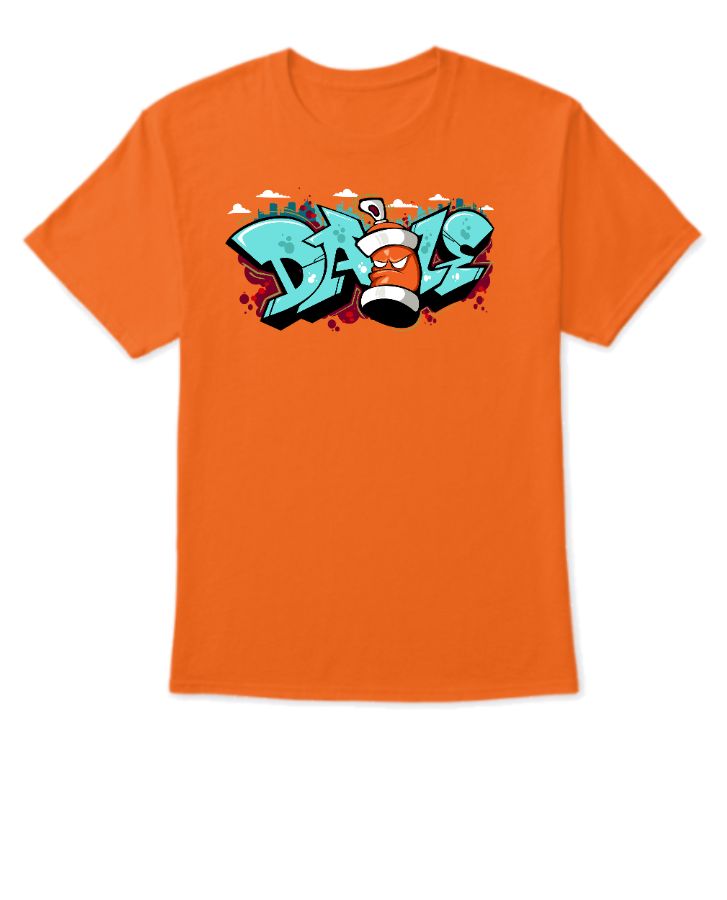 Cartoon Dark graffiti printed Printed Half Sleeve T-Shirt - Front