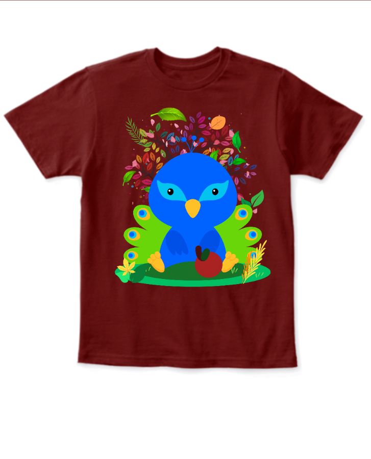 Cartoon Peacock Design for kids - Front