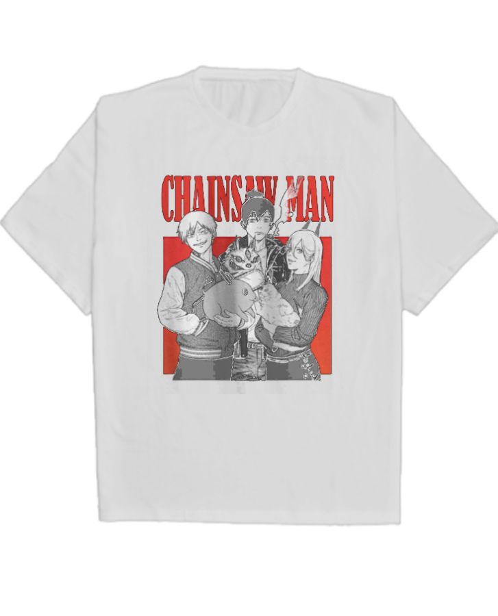 Chainsaw Family - Chainsaw Man Anime Oversized T-Shirt - Front