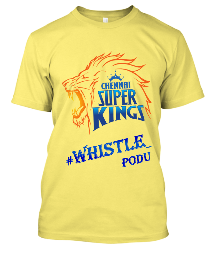 Chennai Super Kings Themed 2020 HALF SLEEVE MEN TEES  - Front