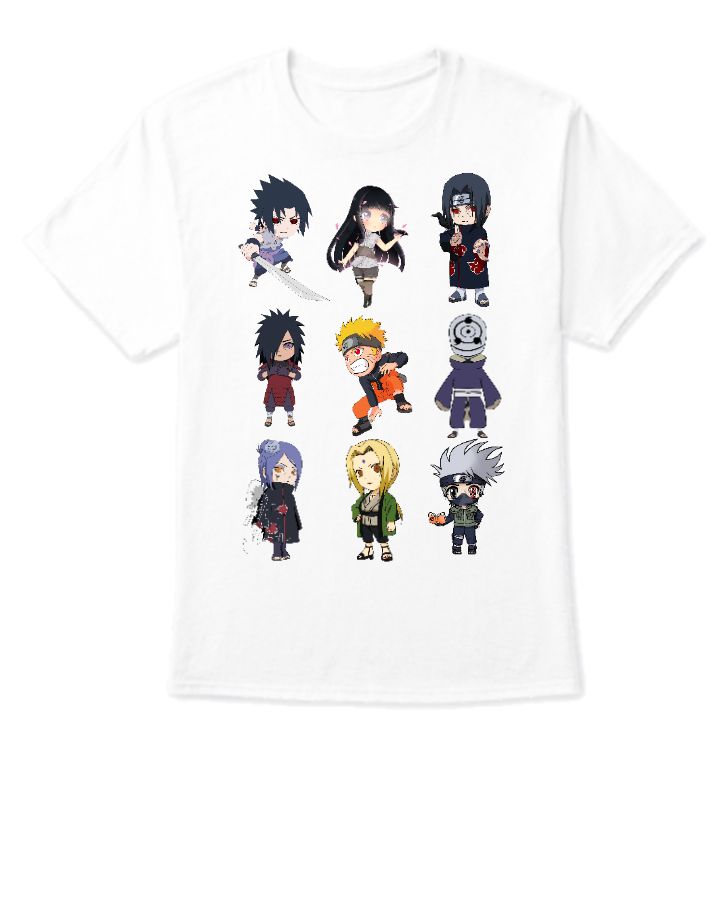 Chibi naruto character tshirt  - Front