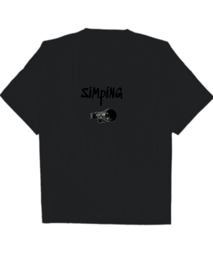 Chocolate Simping l Over-sized T-shirt - Front