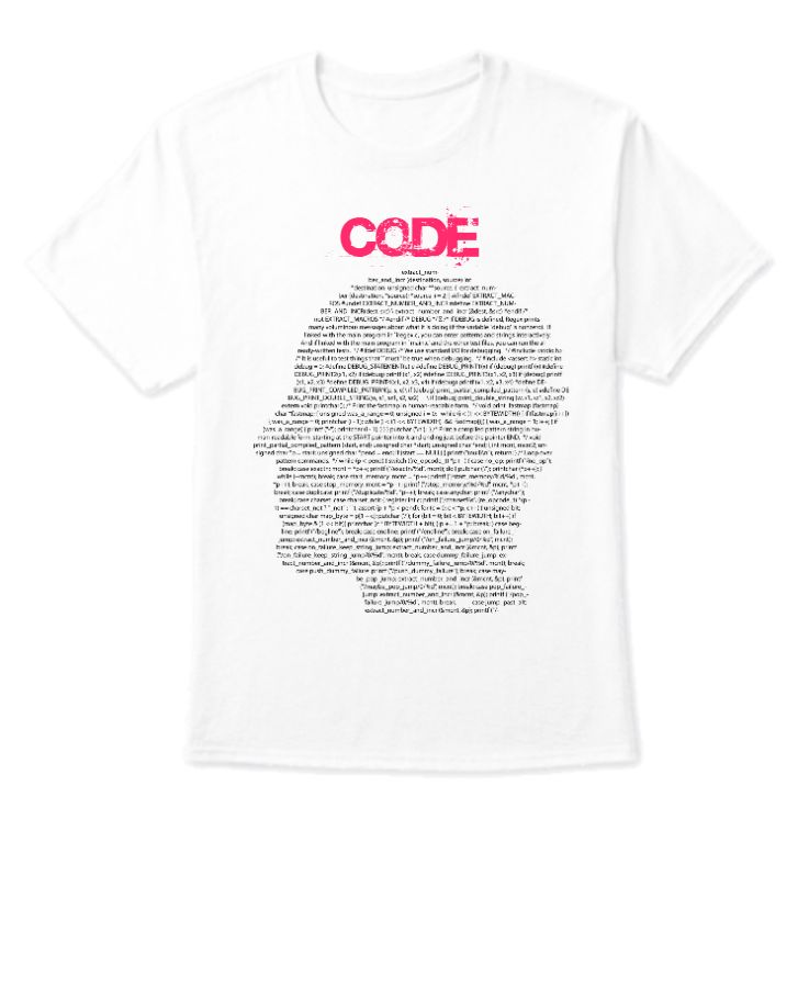 Code | Half Sleeve T-Shirt - Front