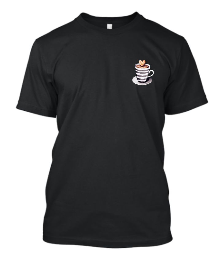 Coffee designed half sleeve t-shirt - Front