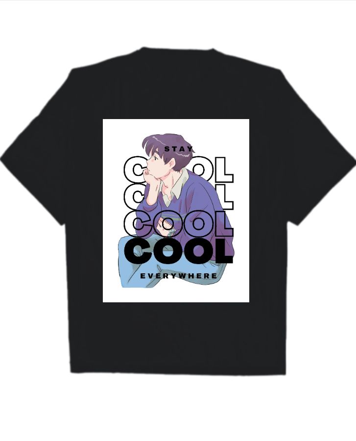 Cool Animeboy oversized T-shirt  - Front