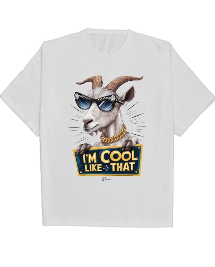 Cool Goat - Ravvn premium oversized T shirt - Front