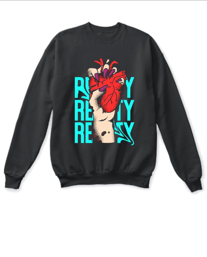 Crumbled Heart Sweatshirt | Full Sleeve Sweatshirt - Front