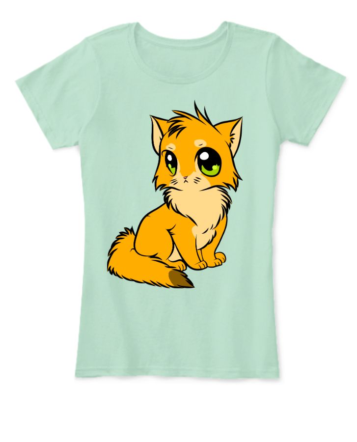 Cute Cat print Tshirt for women - Front