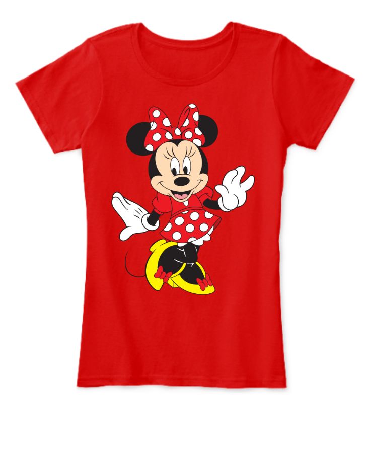 Cute Mini Mouse Premium Women Tshirt - Front