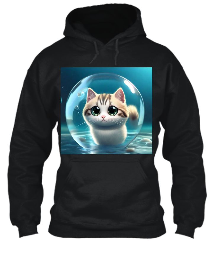 Cute cat on a hoodie - Front