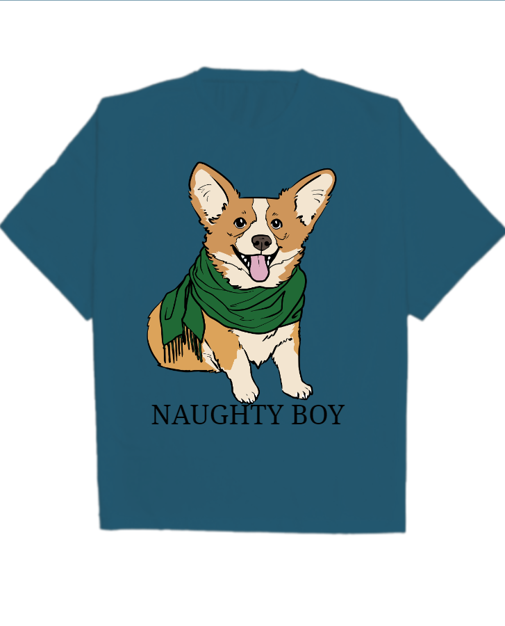 DOG PRINT OVERSIZE T-SHIRT - Front