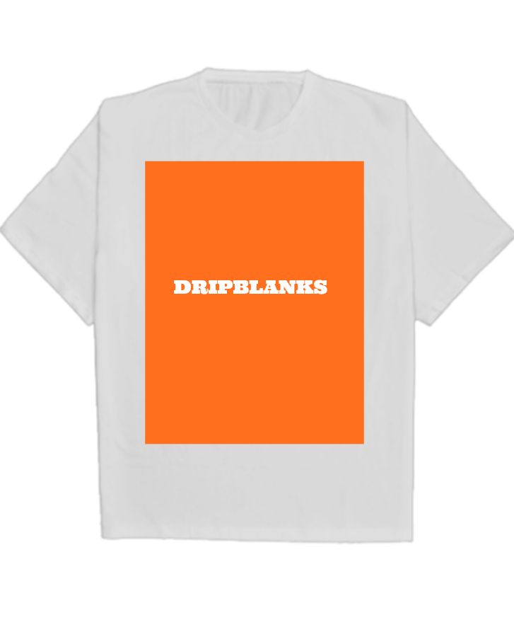 DRIPBLANKS WHITE AND ORANGE  - Front
