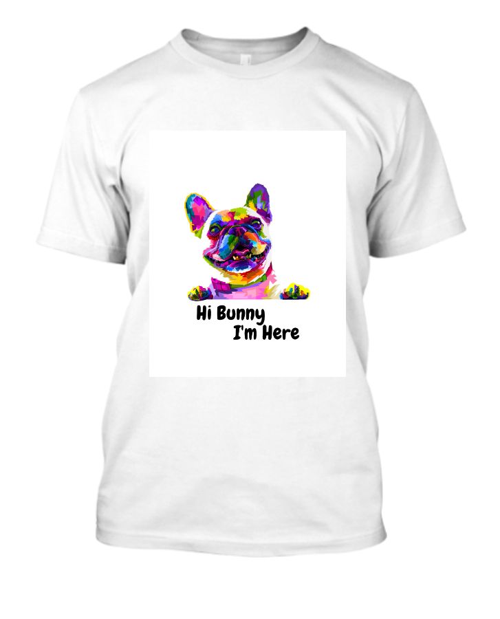 Dog ptint with caption | Half Sleeve T-shirt - Front