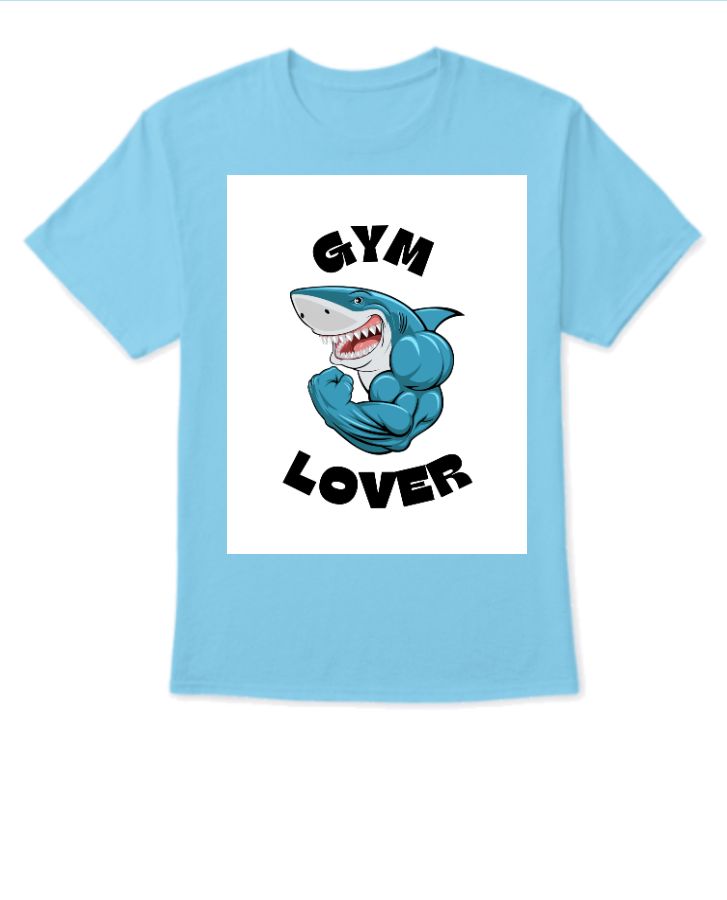 Dolphin Gym lover Light Blue Tshirt - Front