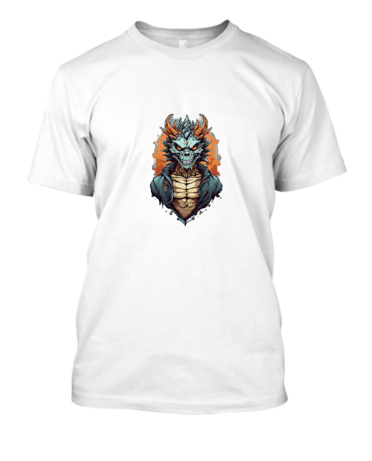 Fierce Elegance: Dragon Mascot Skull T-Shirt Designs - Front