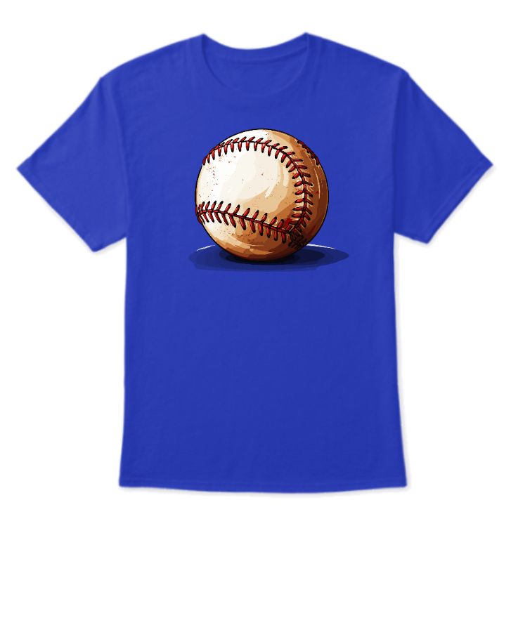 Drawing on cricket ball t-shirt. - Front