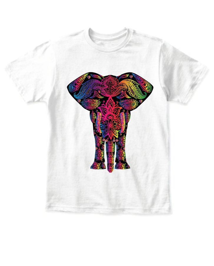 Elephant | Rainbow | kids t-shirt - Front