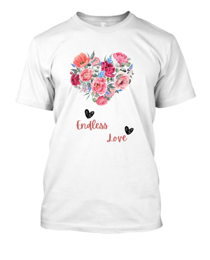 Endless love with heart and flowers - Front