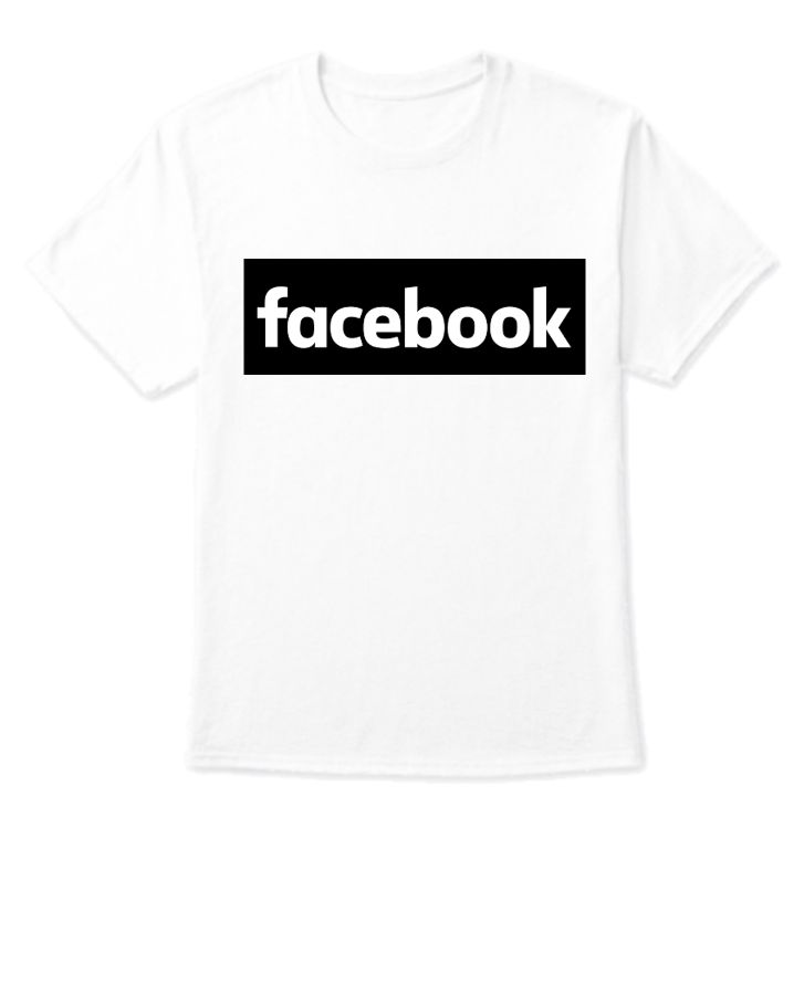 FACEBOOK LOGO SIGN HALF SLEEVES TSHIRT - Front