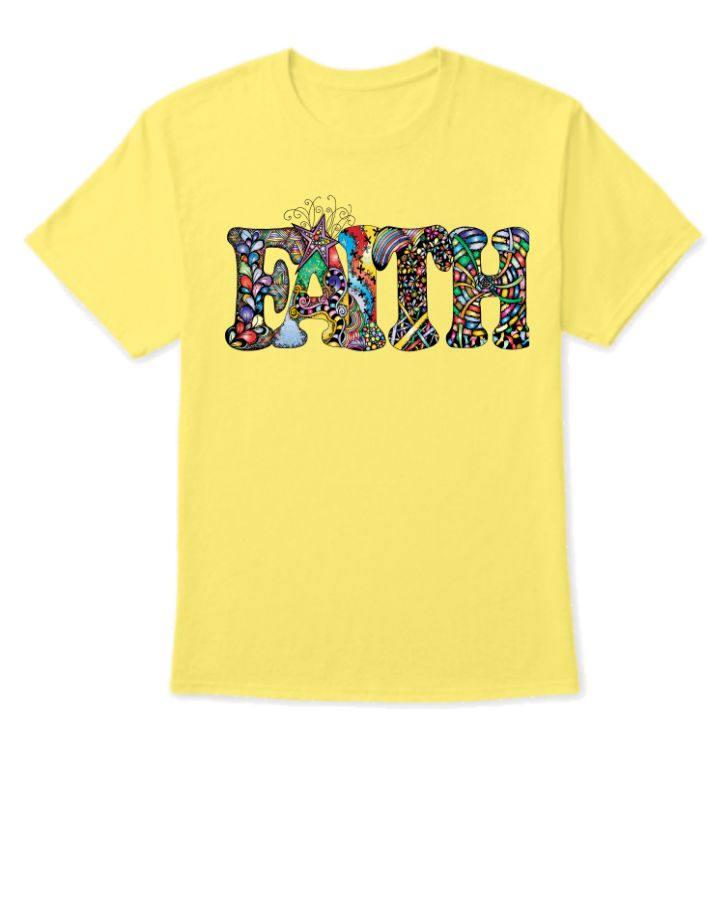 FAITH graphic illustration Premium Unisex Tshirt - Front