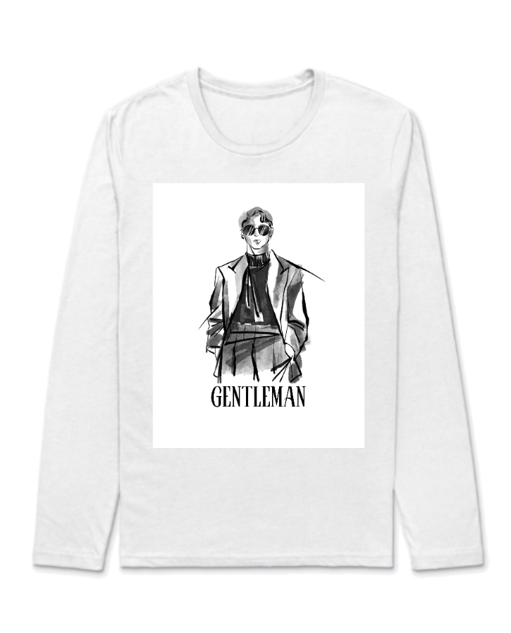 FULL SLEEVE GENTLE MAN TSHIRT - Front
