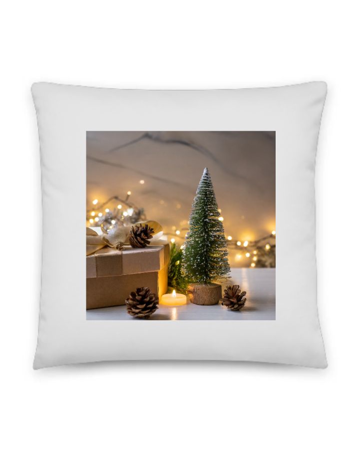 Festive Wonderland Printed Christmas Pillow - Front
