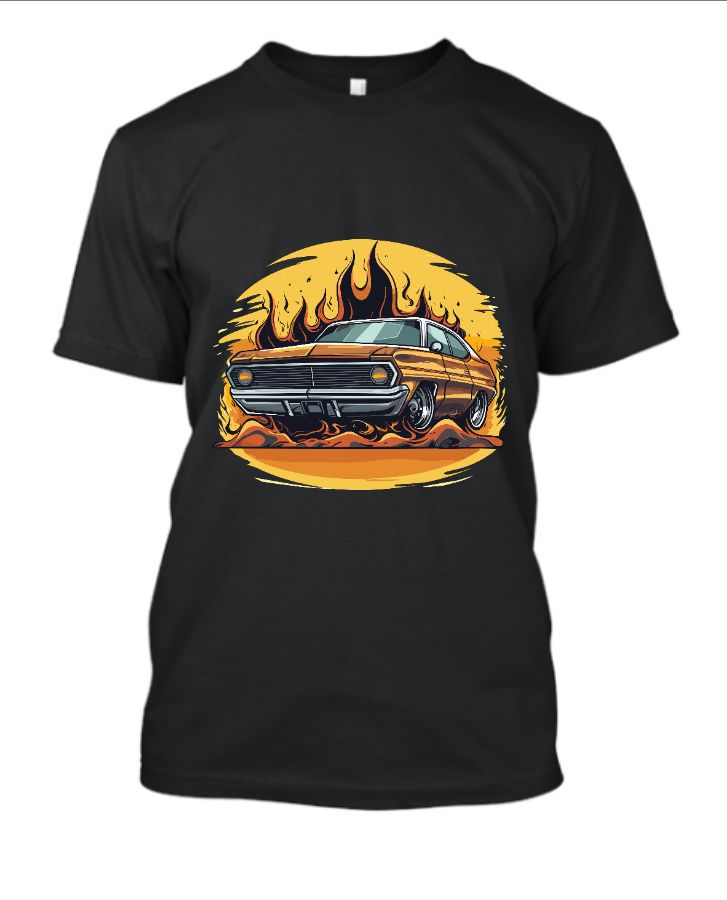 Fire Car | Unisex Half Sleeve T-shirt - Front