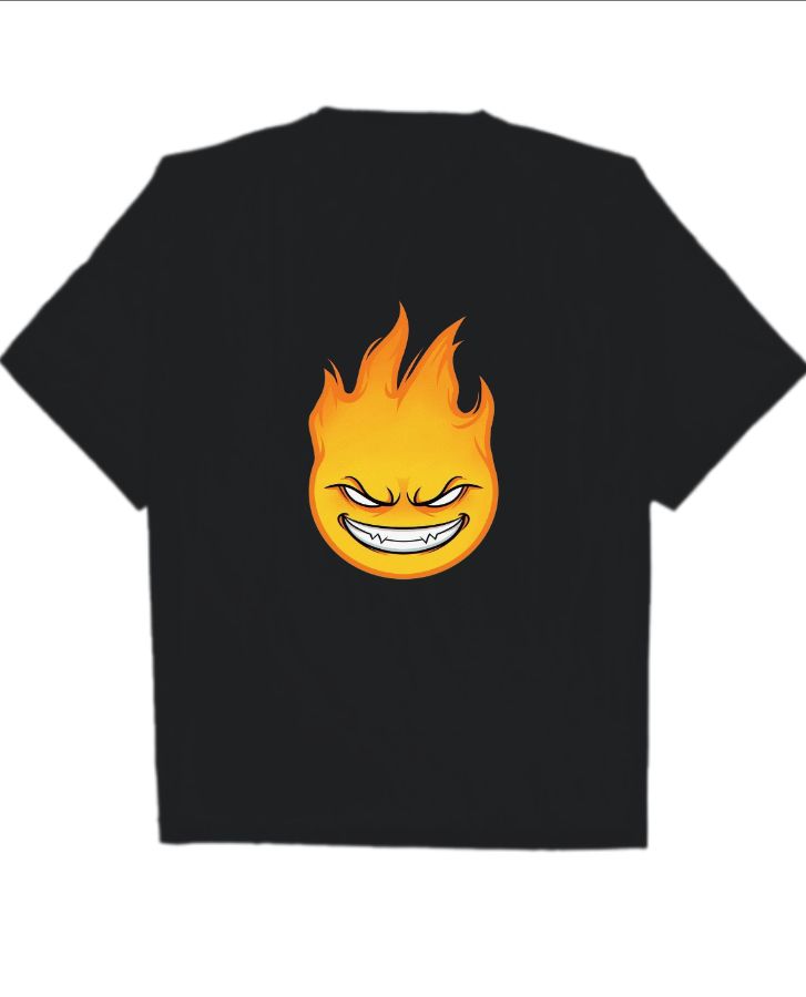 Fire bone oversized T shirt  - Front