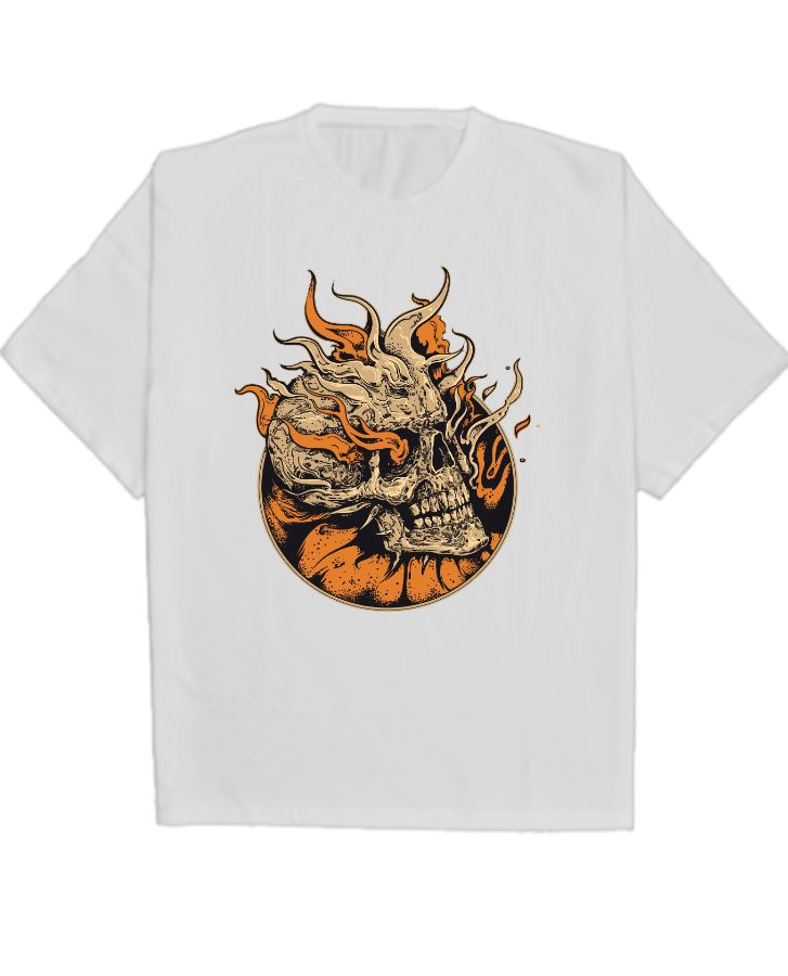 Fire skull T-shirt - Front