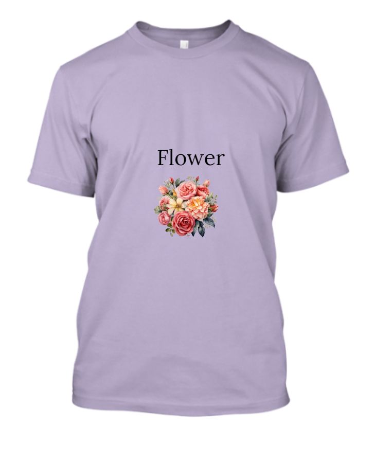 Flower half saleeve t-shirt - Front