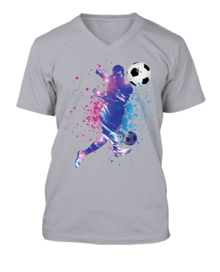 Football t-shirt v neck - Front