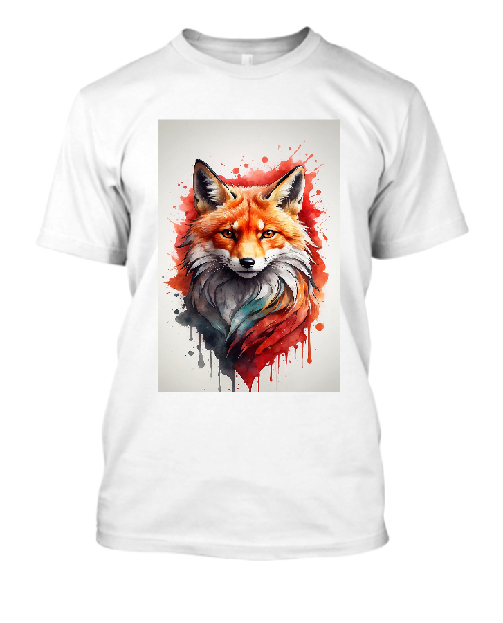 Fox Animal Graphic Art T-Shirt - Front