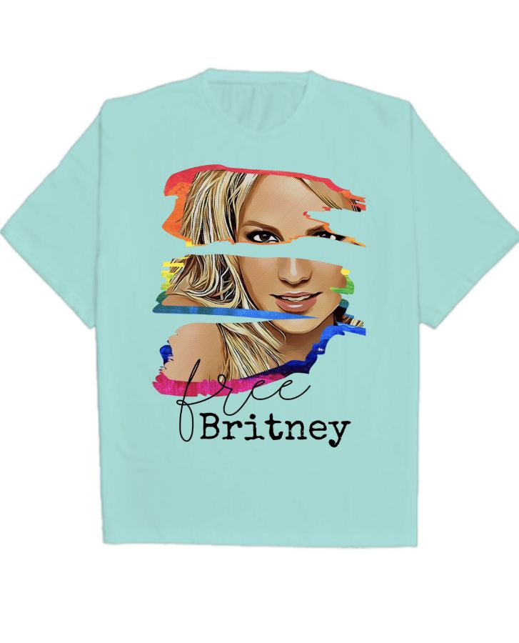 Free Britney Design Oversized T-Shirt  - Front