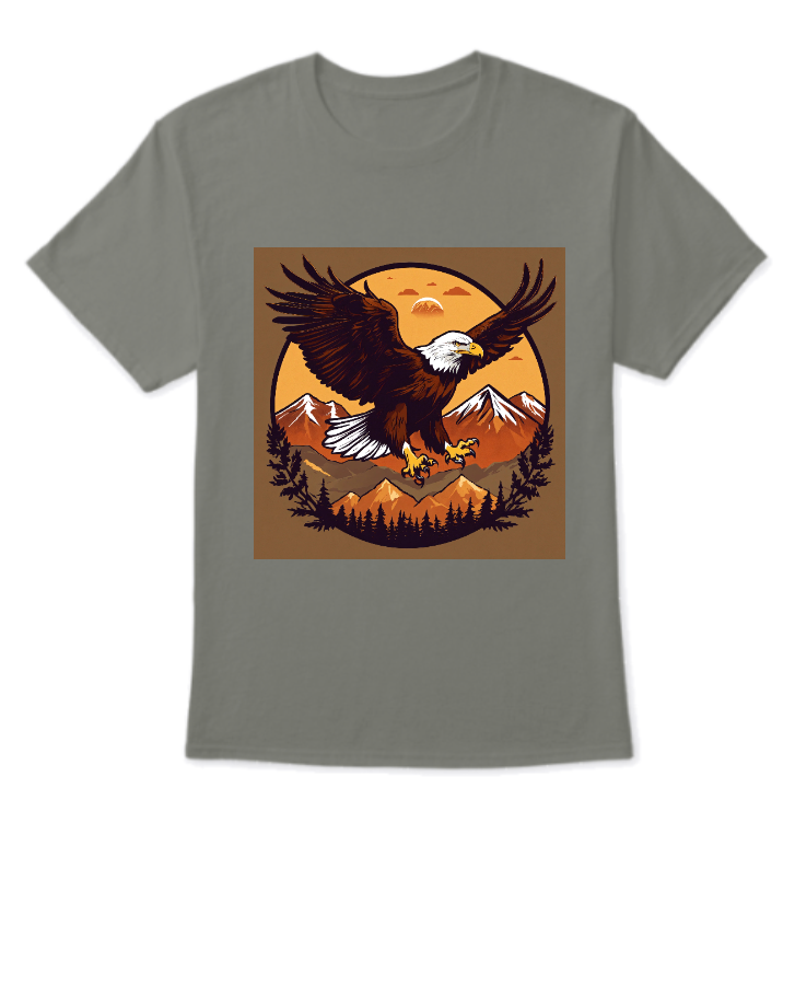 Freedom's Crest: American Patriot Bald Eagle T-Shirt Designs - Front