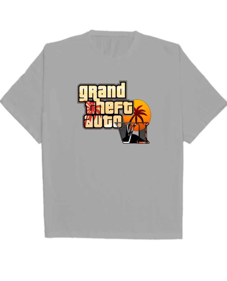 GTA-VI Oversize T-shirt. - Front