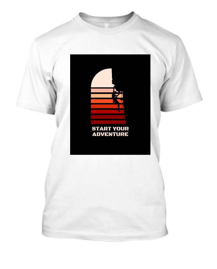 Get ready for your next adventure with this inspiring Mountain Climbing T-shirt Design - Front