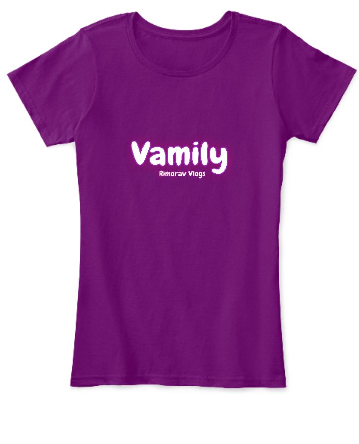 Girls Vamily Rimorav Vlogs T shirts  - Front