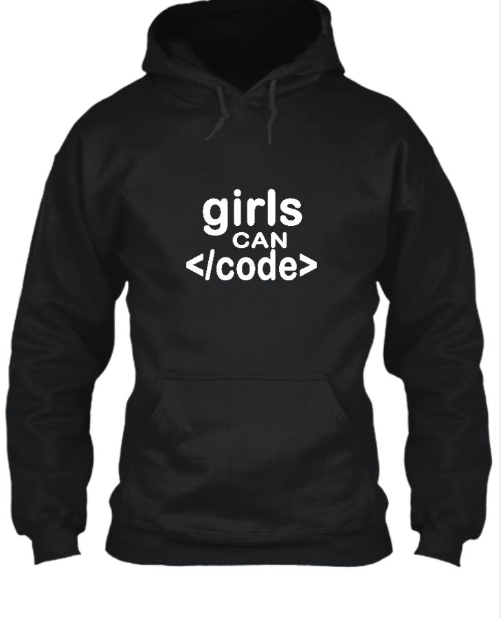 Girls can code hoodie - Front